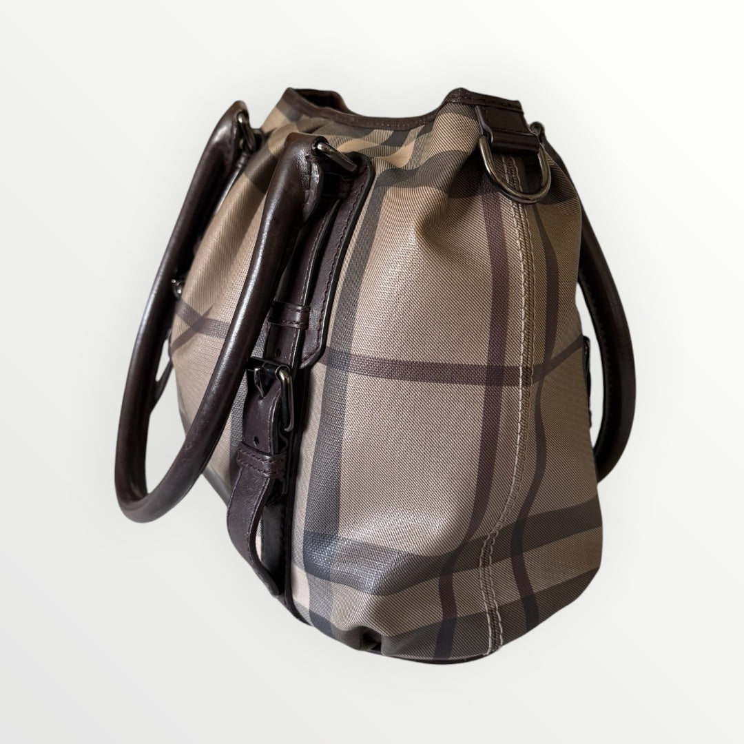 BURBERRY SMOKED CHECK SMALL NORTHFIELD BAG