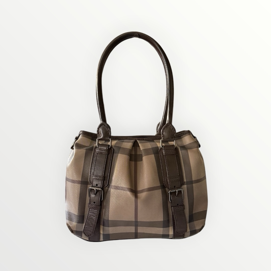 BURBERRY SMOKED CHECK SMALL NORTHFIELD BAG