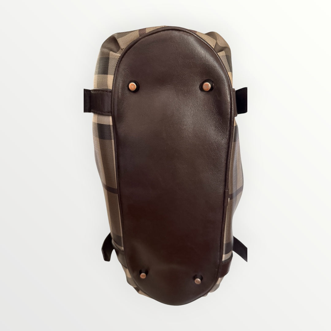 BURBERRY SMOKED CHECK SMALL NORTHFIELD BAG