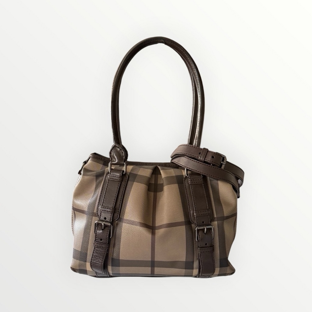 BURBERRY SMOKED CHECK SMALL NORTHFIELD BAG