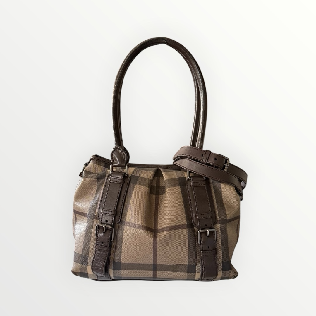BURBERRY SMOKED CHECK SMALL NORTHFIELD BAG