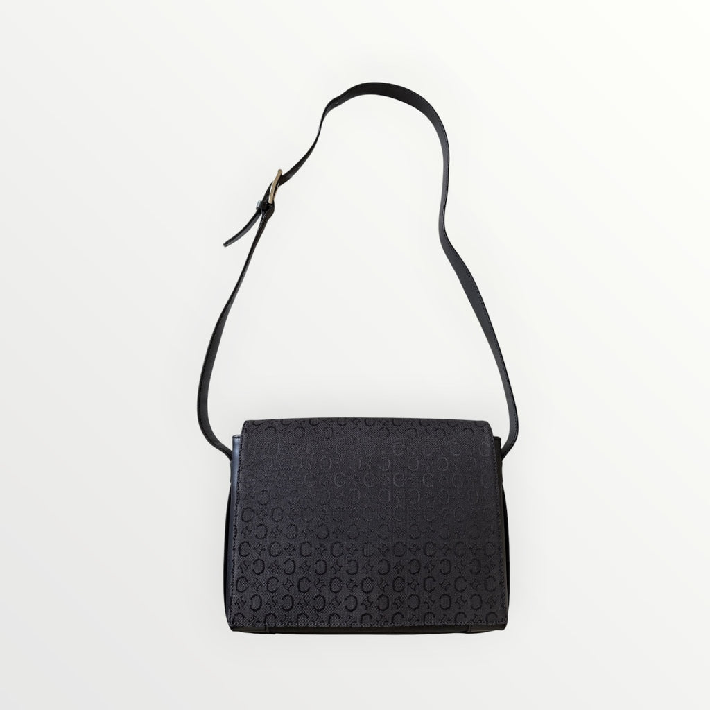 CELINE C-MACADAM CANVAS SHOULDER BAG