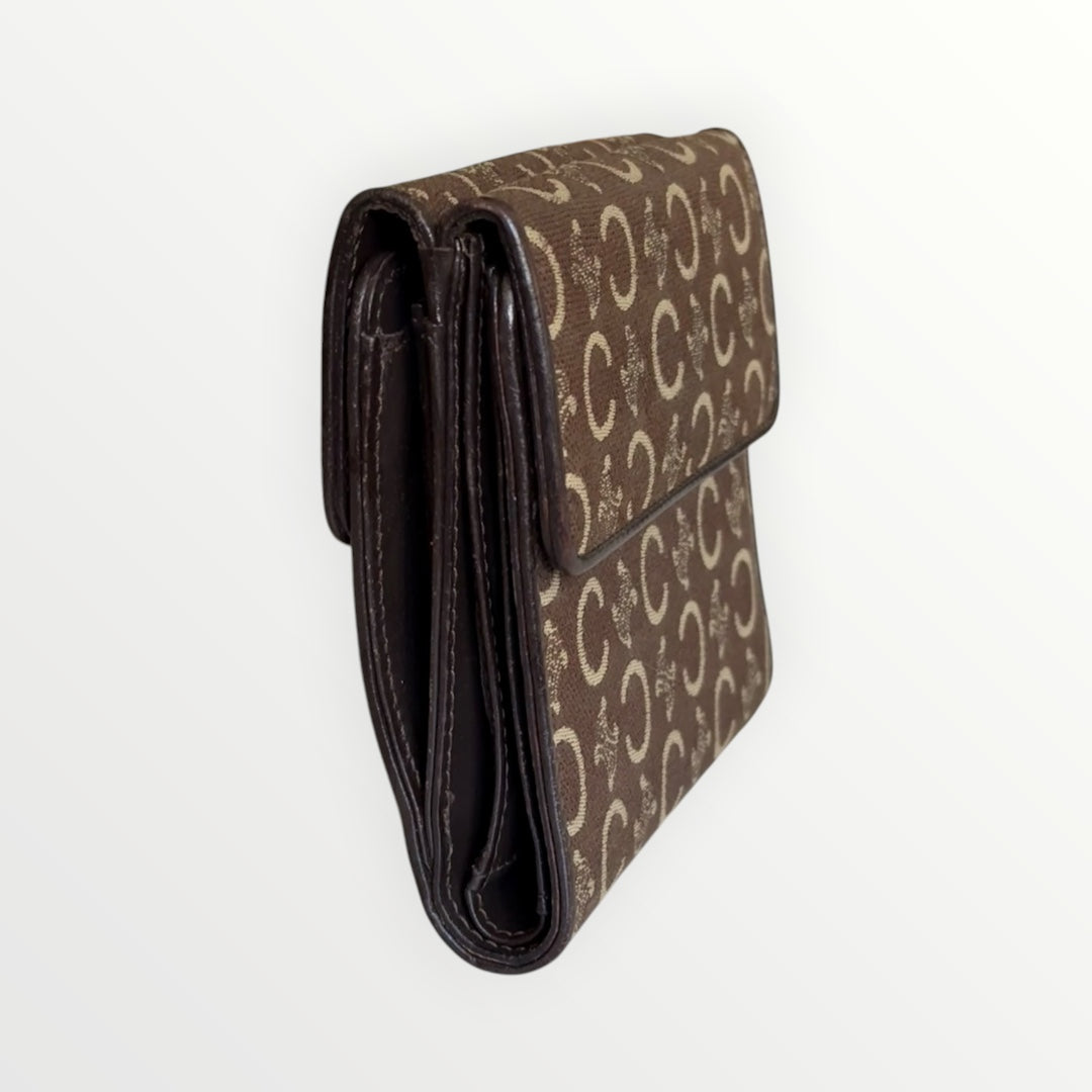 CELINE C-MACADAM MONOGRAM TRIFOLD WALLET