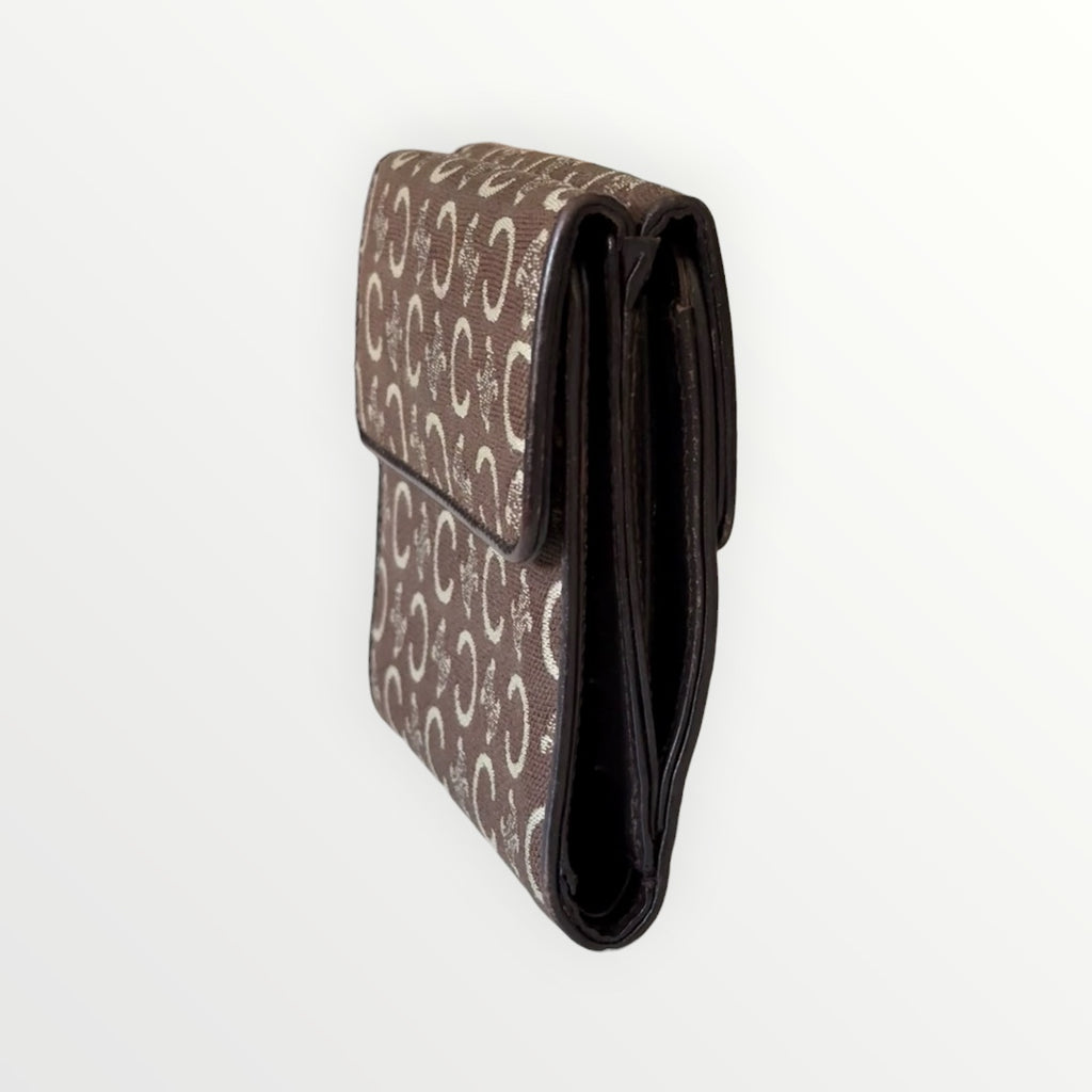CELINE C-MACADAM MONOGRAM TRIFOLD WALLET