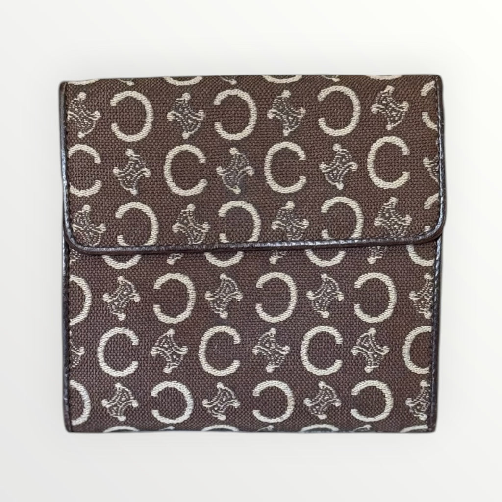 CELINE C-MACADAM MONOGRAM TRIFOLD WALLET