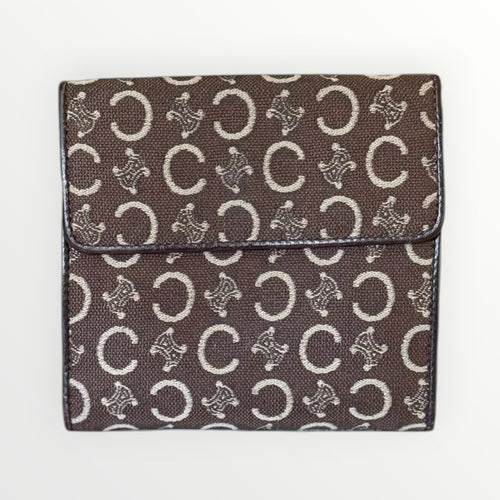 CELINE C-MACADAM MONOGRAM TRIFOLD WALLET
