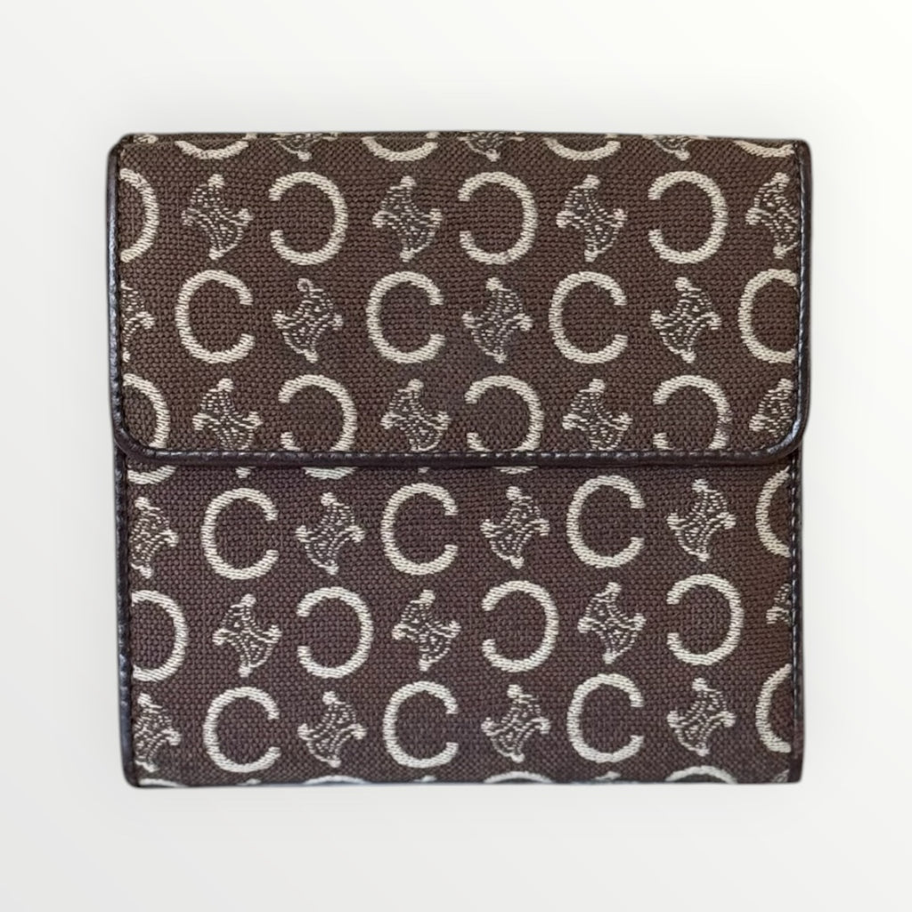 CELINE C-MACADAM MONOGRAM TRIFOLD WALLET