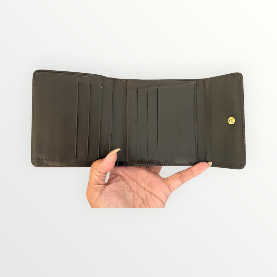 CELINE C-MACADAM MONOGRAM TRIFOLD WALLET