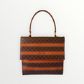 CELINE MACADAM STRIPED TOP HANDLE BAG