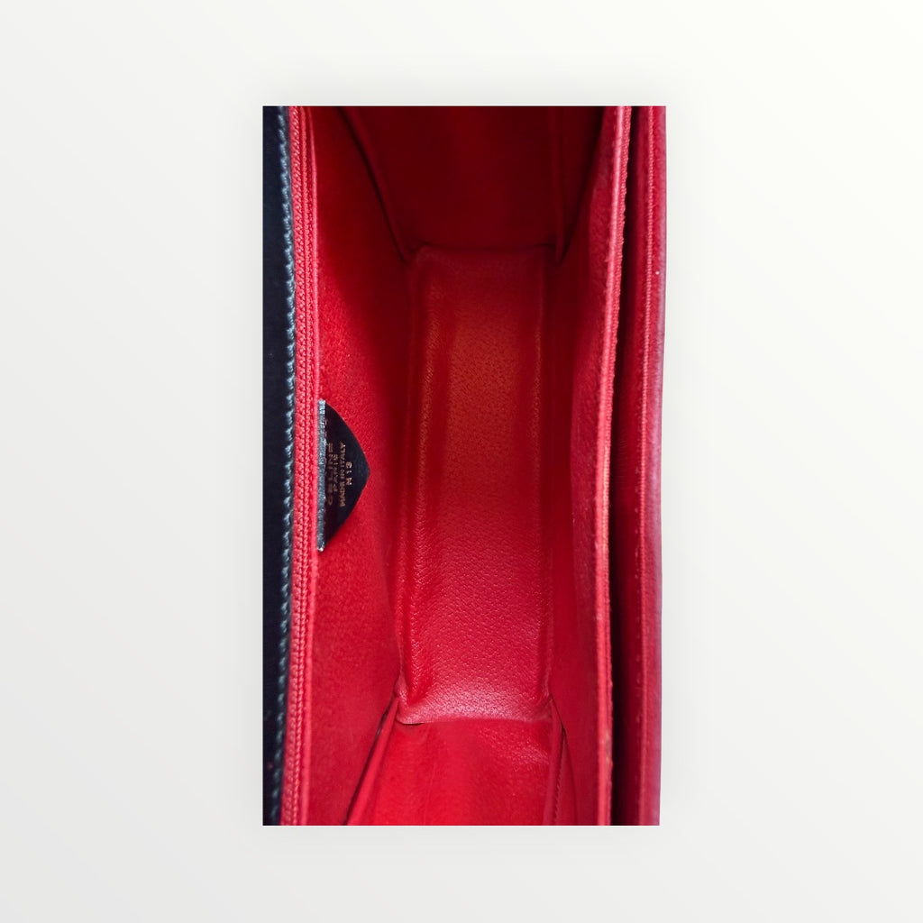 CELINE CIRCLE LOGO BI-COLOR SUEDE FRAME BAG