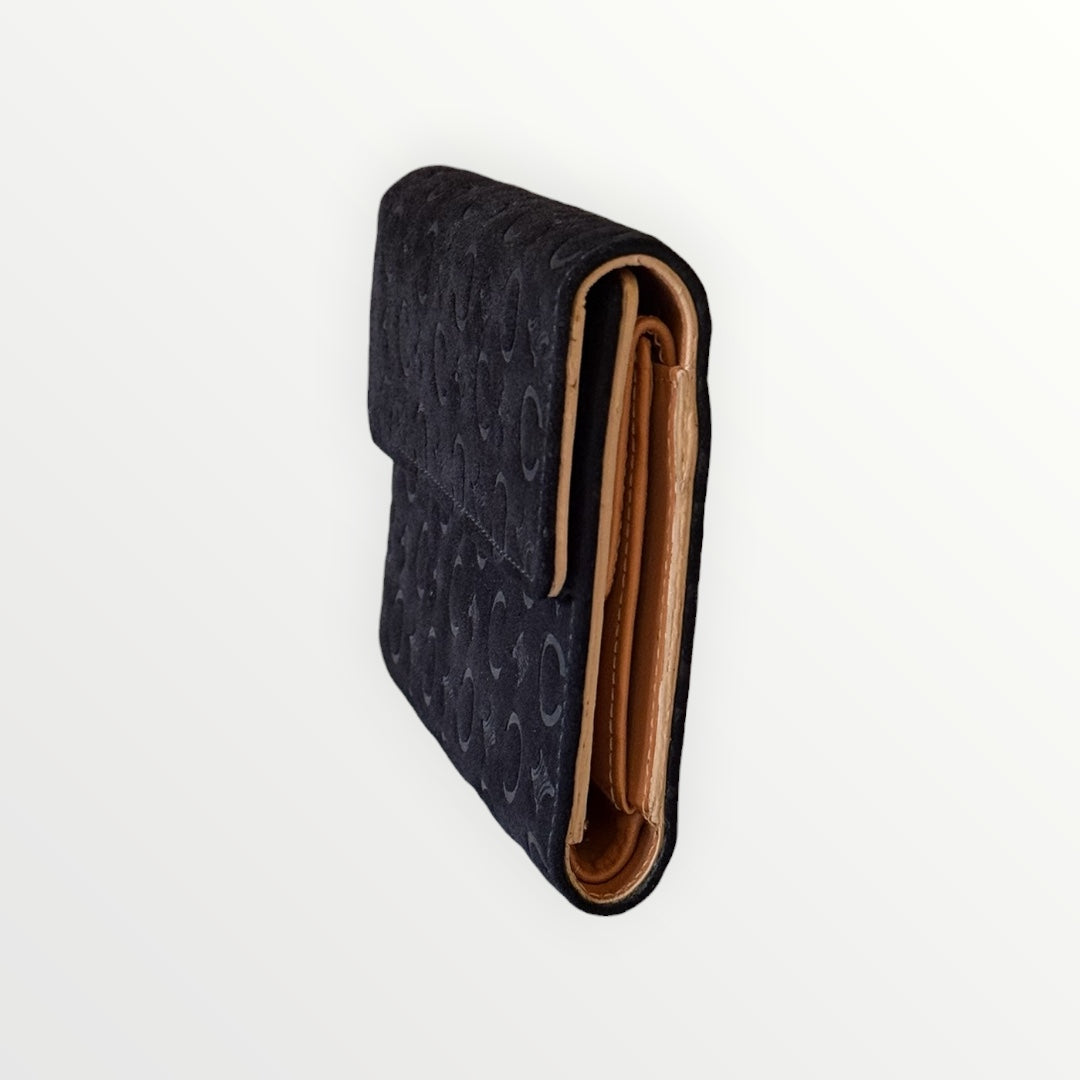 CELINE C-MACADAM MONOGRAM MEDIUM FLAP WALLET