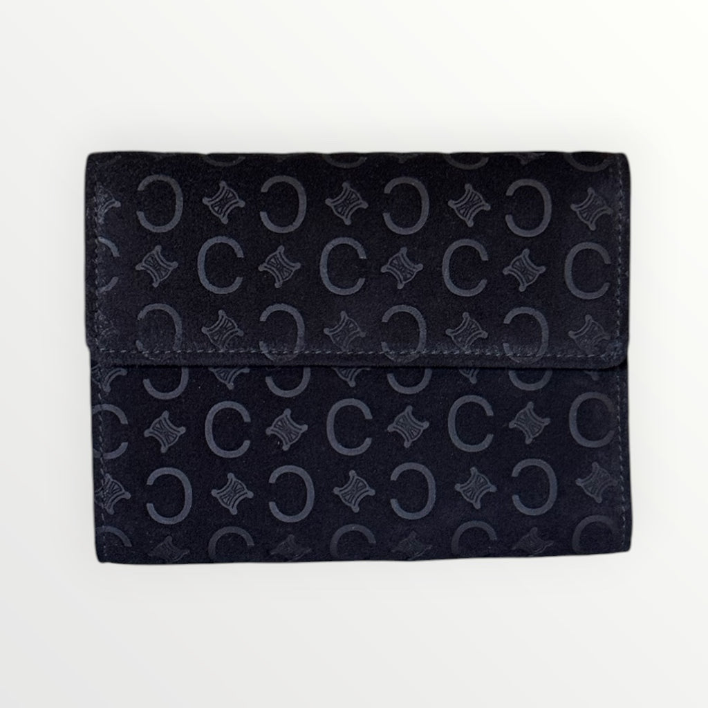 CELINE C-MACADAM MONOGRAM MEDIUM FLAP WALLET