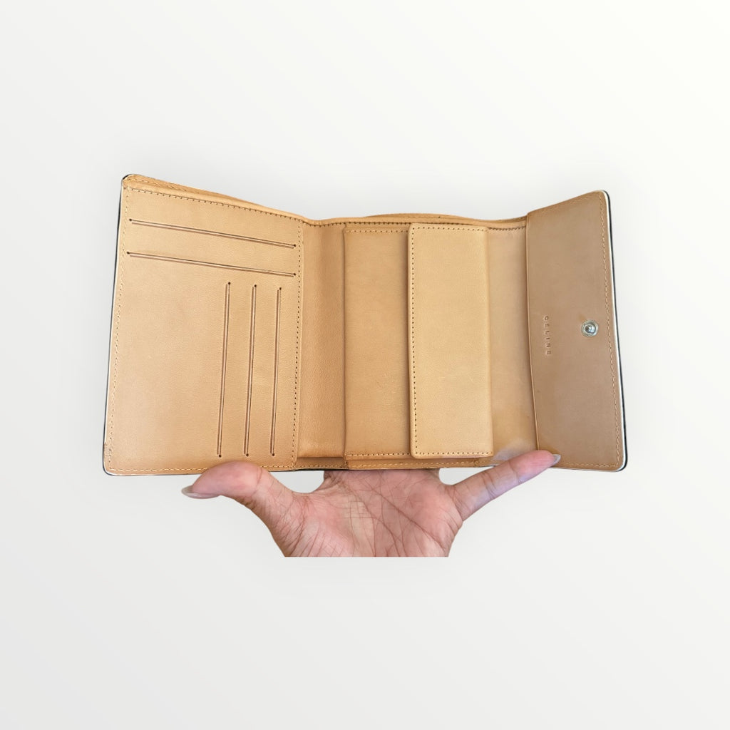 CELINE C-MACADAM MONOGRAM MEDIUM FLAP WALLET