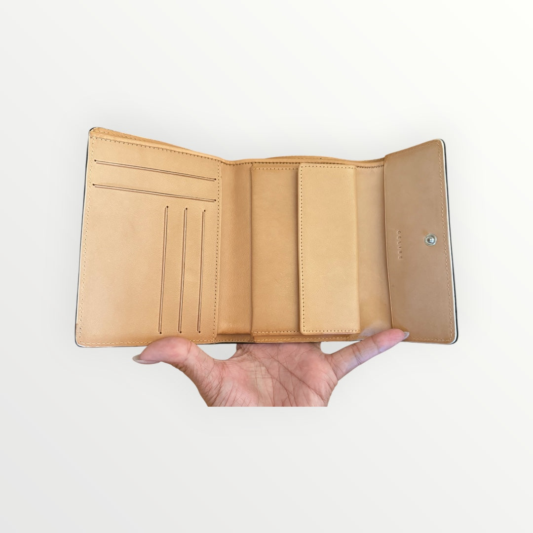 CELINE C-MACADAM MONOGRAM MEDIUM FLAP WALLET