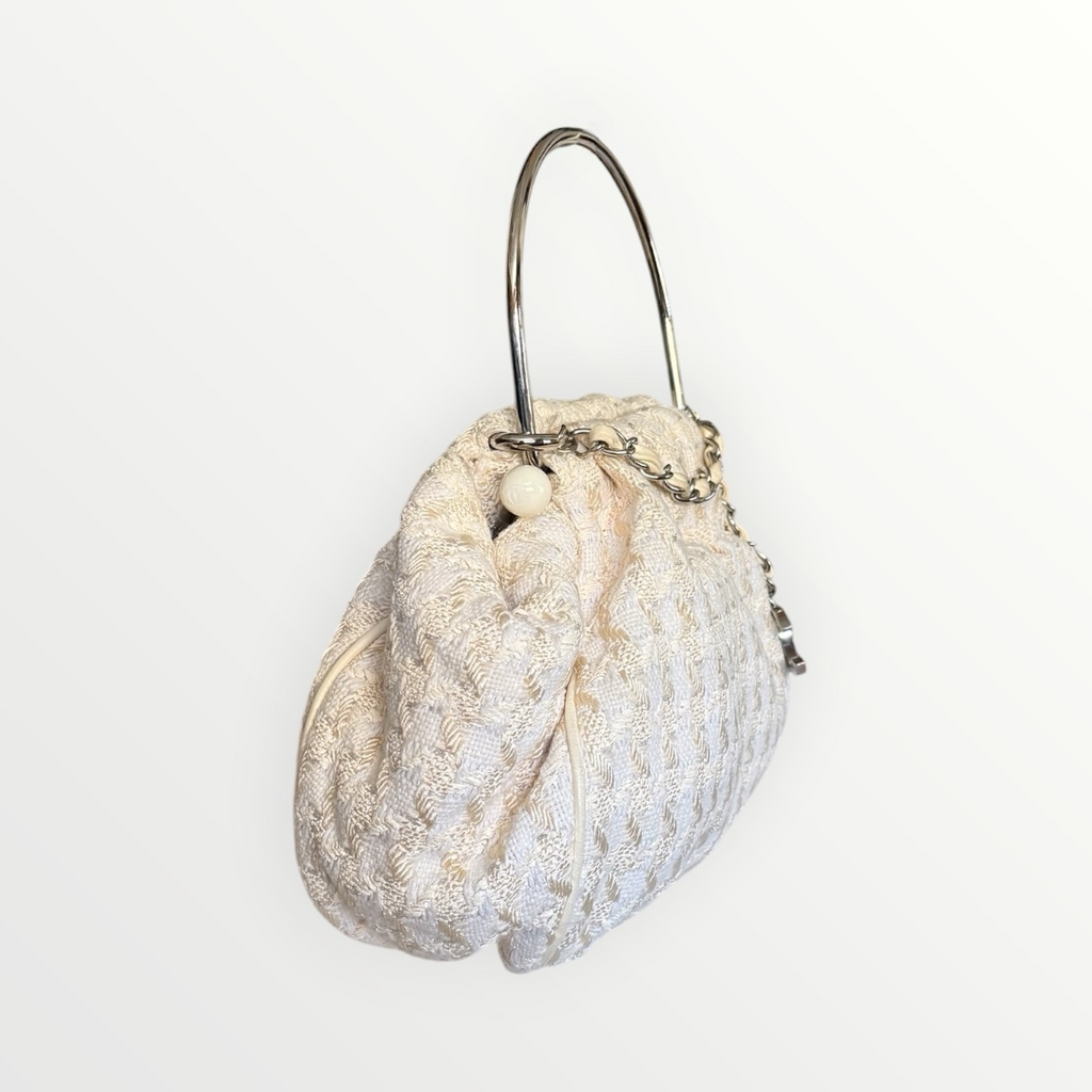 CHANEL TWEED BOUCLE KNITTING BAG
