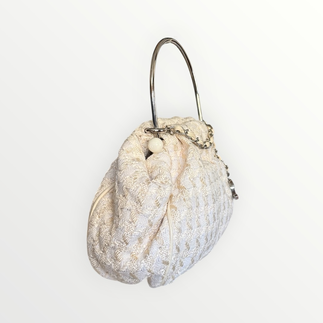 CHANEL TWEED BOUCLE KNITTING BAG