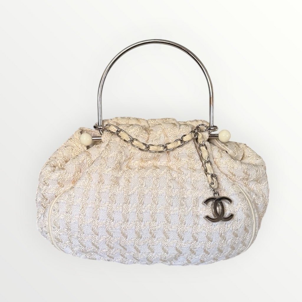 CHANEL TWEED BOUCLE KNITTING BAG