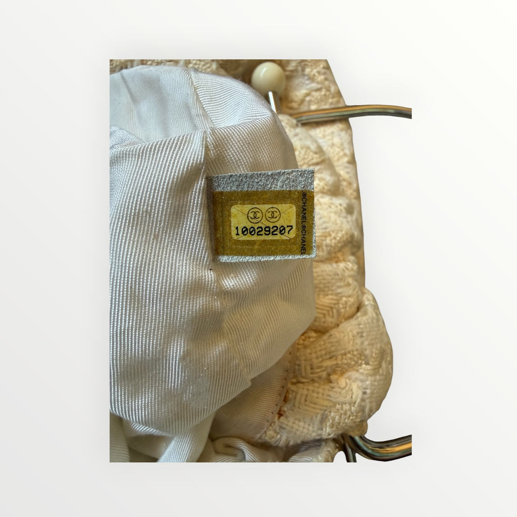CHANEL TWEED BOUCLE KNITTING BAG