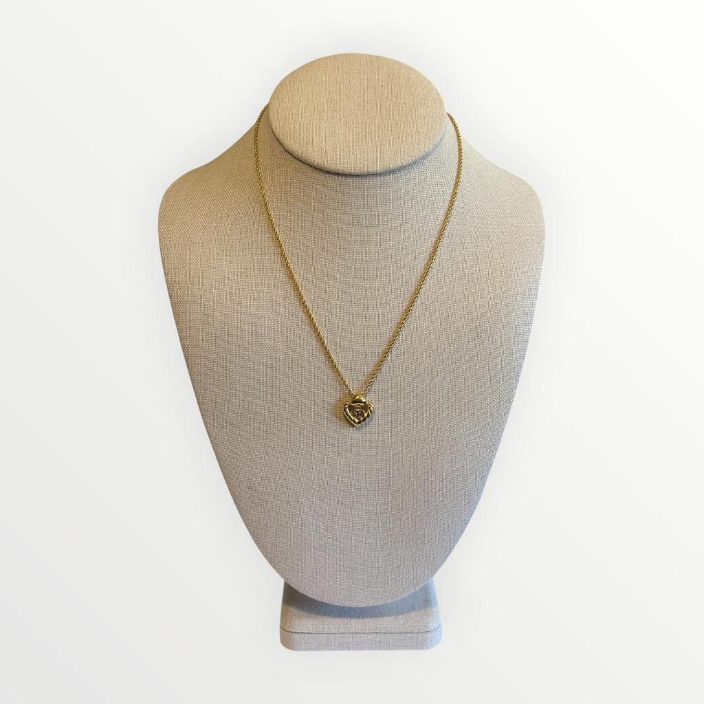 DIOR CD HEART PENDANT NECKLACE