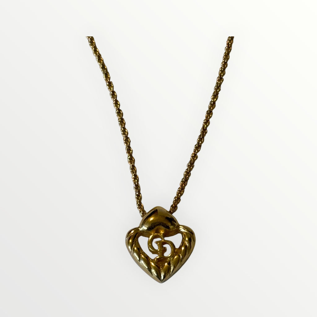 DIOR CD HEART PENDANT NECKLACE