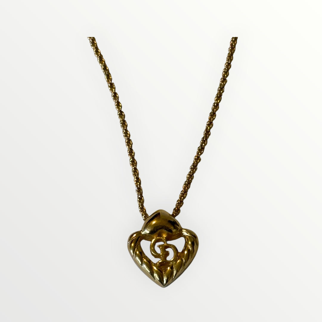 DIOR CD HEART PENDANT NECKLACE
