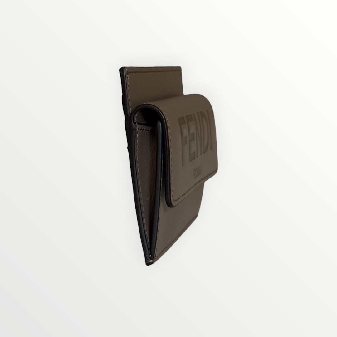 FENDI ROMA LEATHER CARD HOLDER