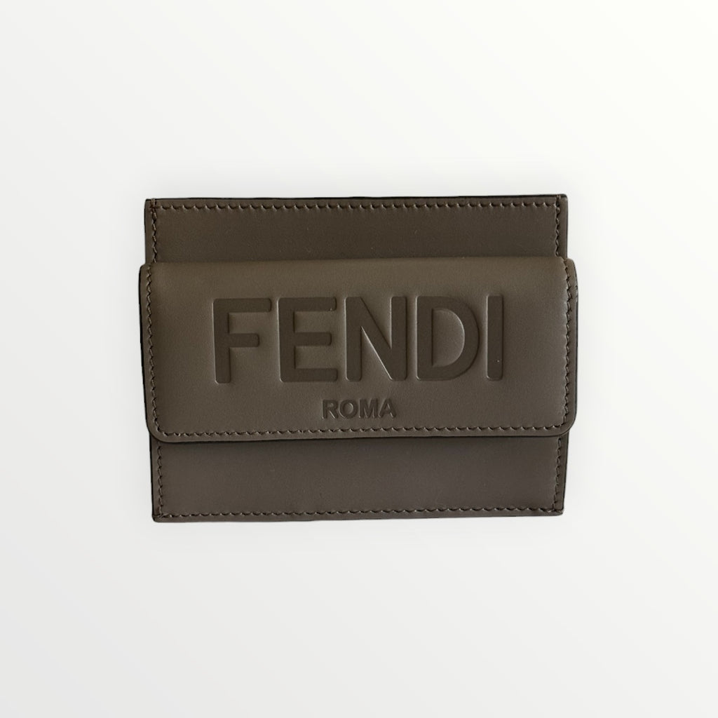 FENDI ROMA LEATHER CARD HOLDER