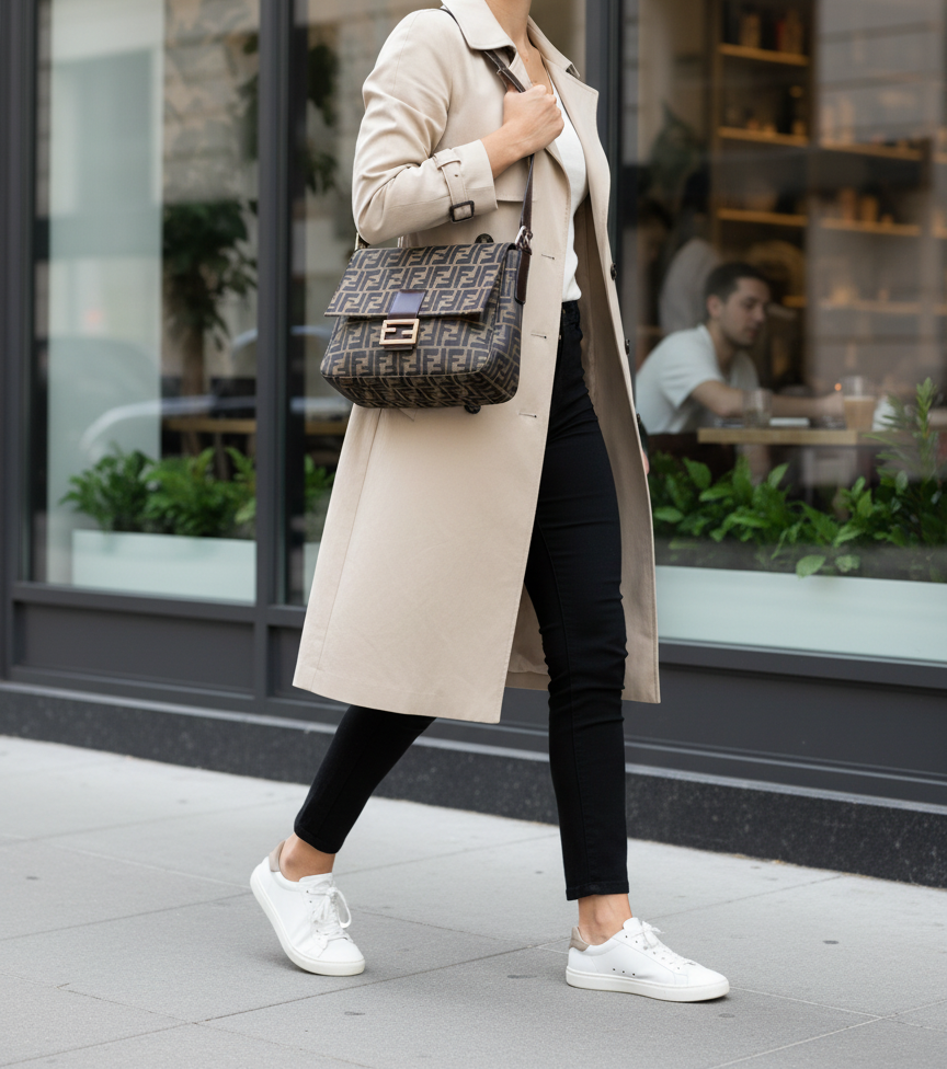 FENDI ZUCCA MAMMA BAGUETTE