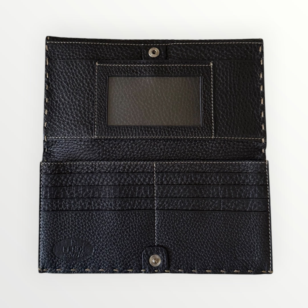 FENDI SELLERIA CUOIO ROMANO CONTINENTAL WALLET