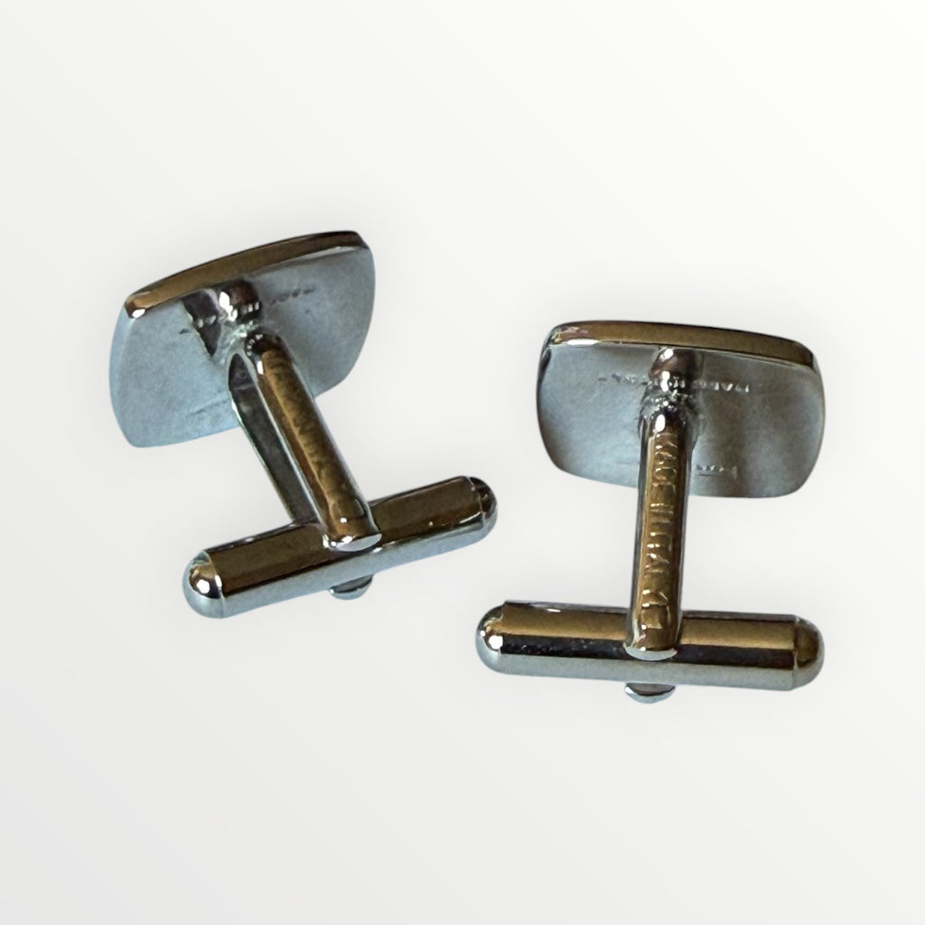FERRAGAMO RED ENAMEL GANCINI CUFFLINKS