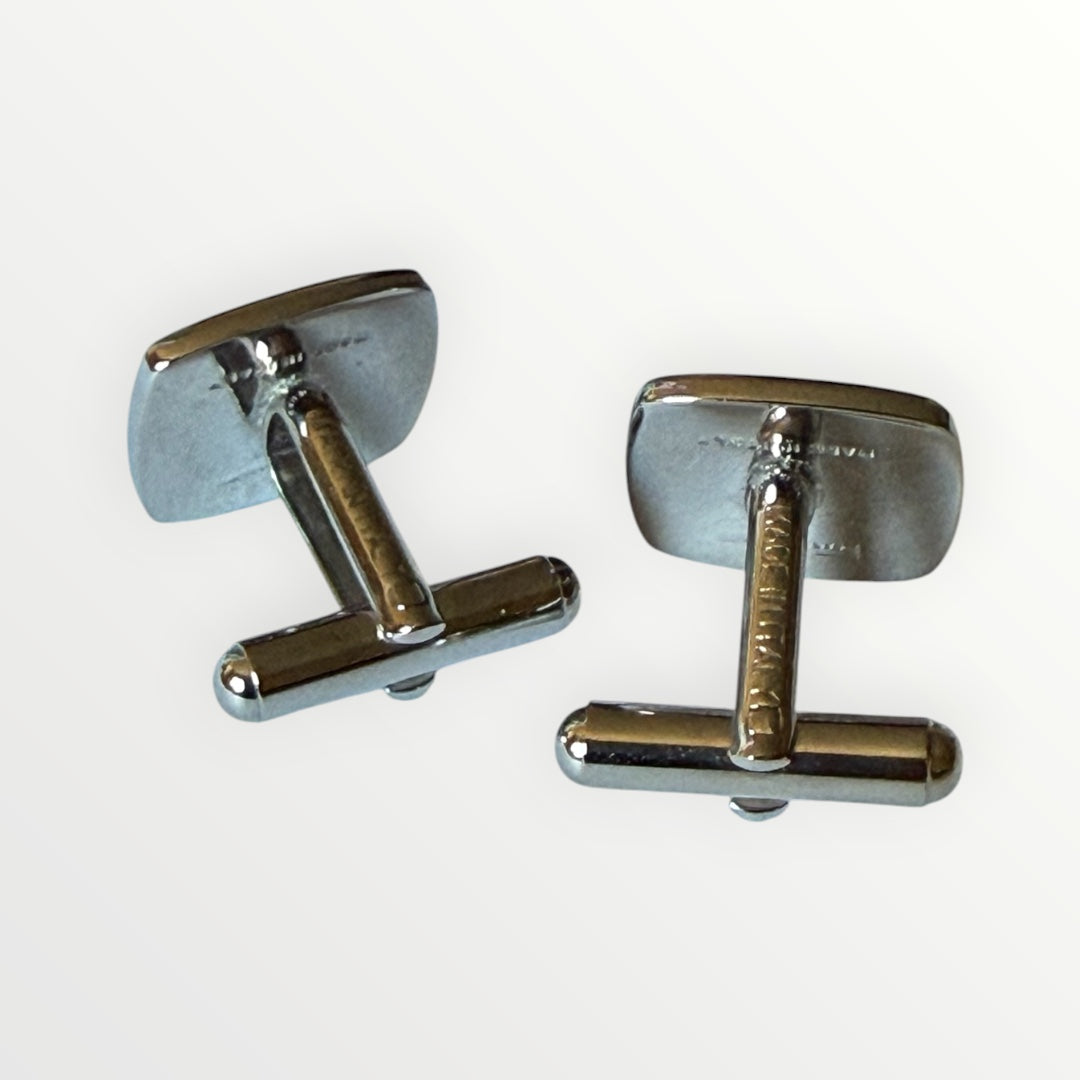 FERRAGAMO RED ENAMEL GANCINI CUFFLINKS