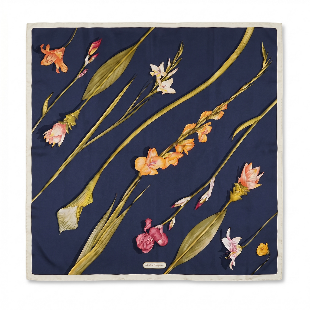 FERRAGAMO BOTANICAL SILK SCARF