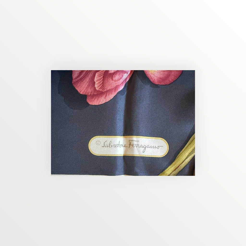 FERRAGAMO BOTANICAL SILK SCARF