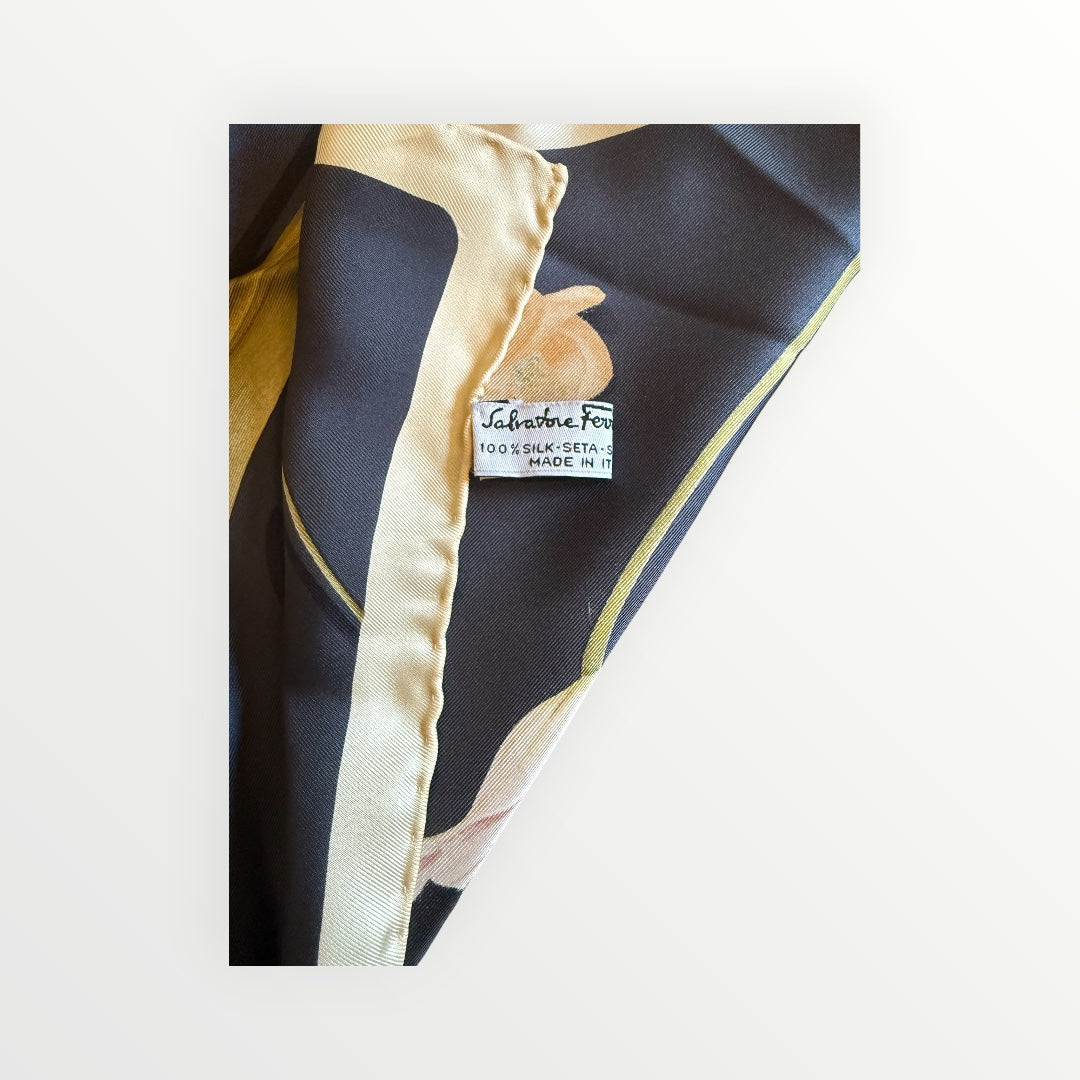 FERRAGAMO BOTANICAL SILK SCARF