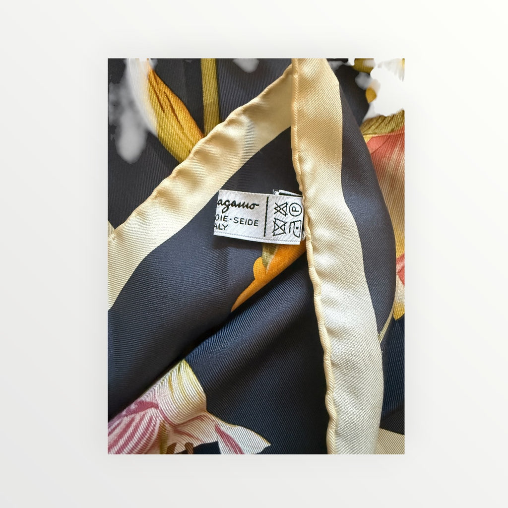 FERRAGAMO BOTANICAL SILK SCARF