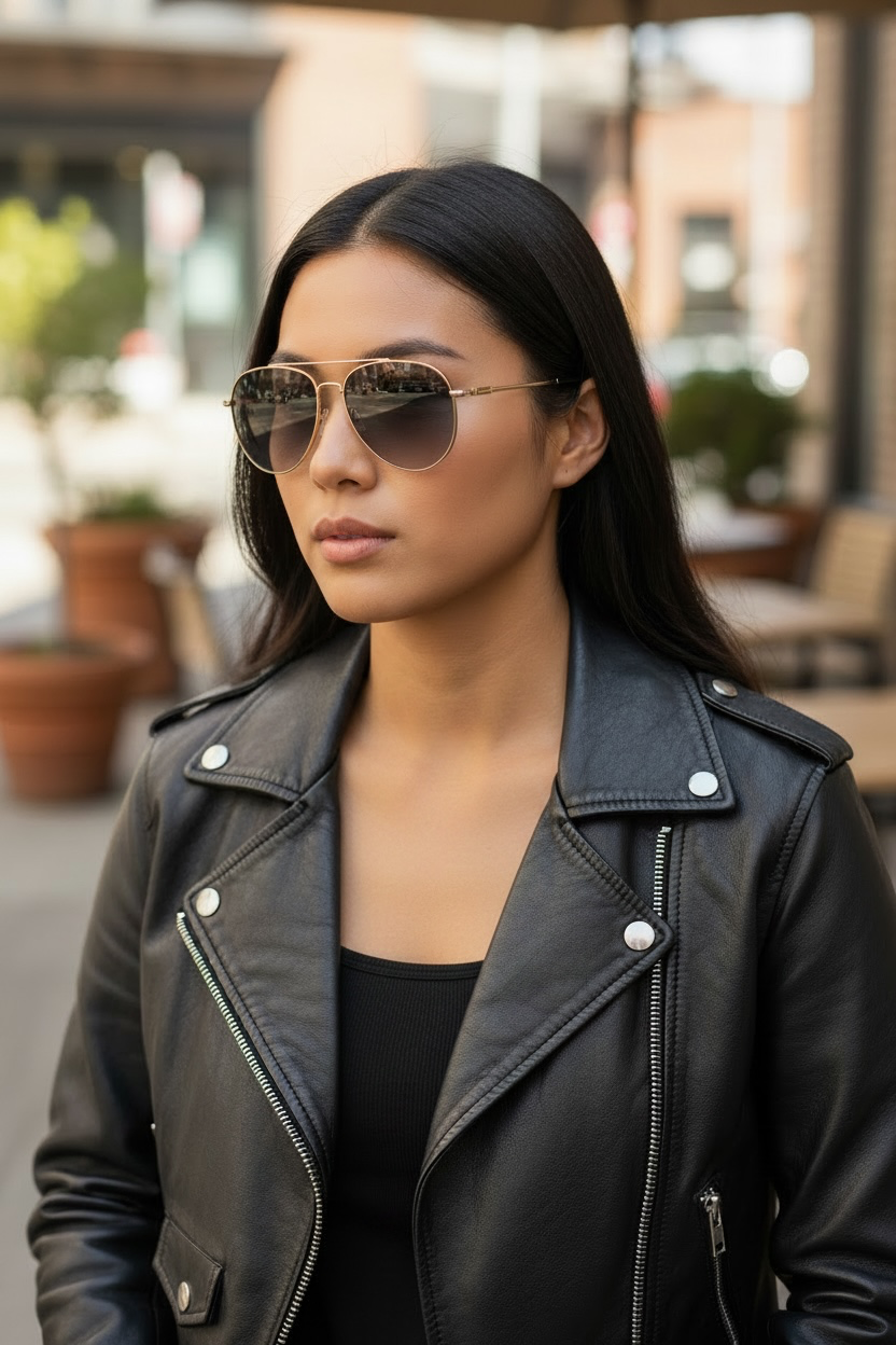FERRAGAMO GANCINI EVOLUTION METAL PILOT AVIATOR SUNGLASSES