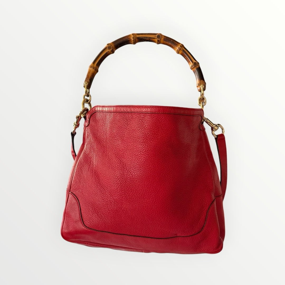 GUCCI BAMBOO LEATHER HOBO BAG