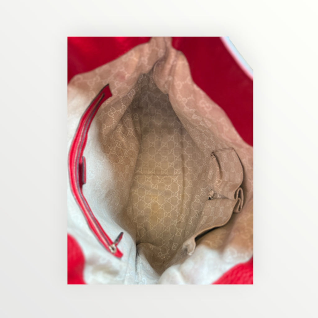 GUCCI BAMBOO LEATHER HOBO BAG