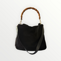 GUCCI BAMBOO SUEDE HOBO BAG