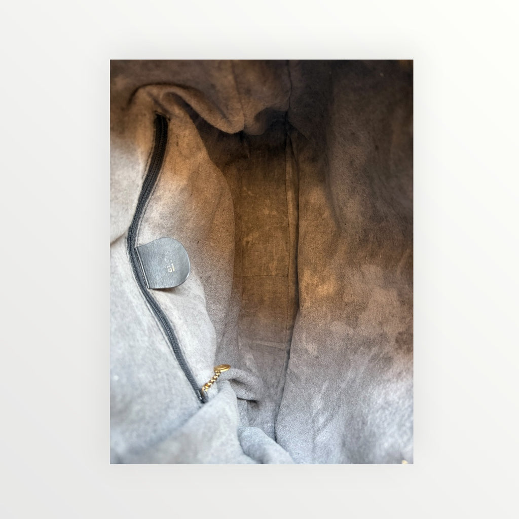 GUCCI BAMBOO SUEDE HOBO BAG