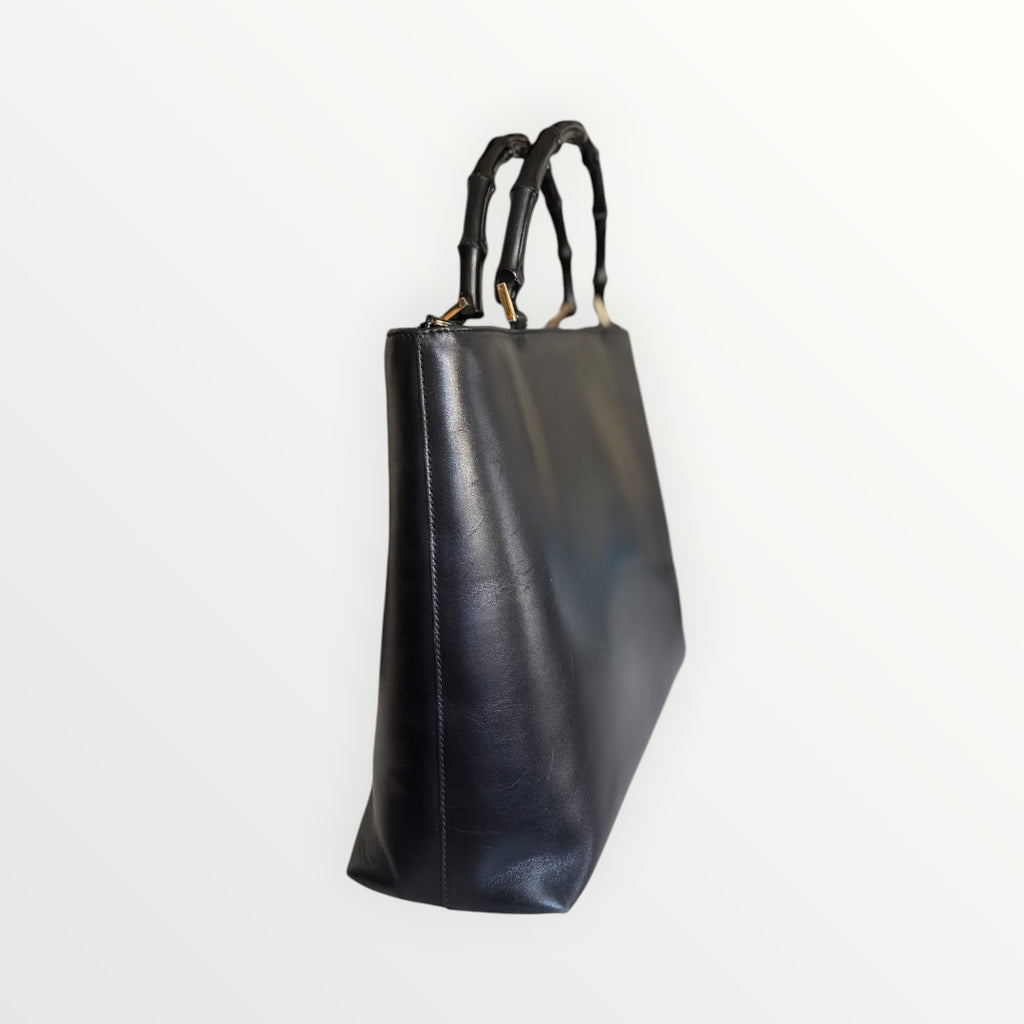 GUCCI BAMBOO LEATHER TOTE