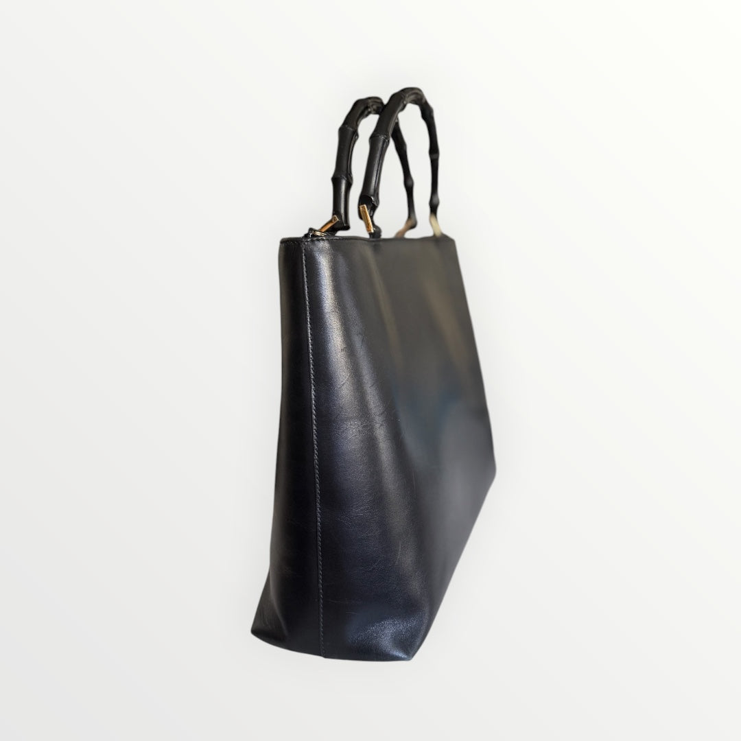 GUCCI BAMBOO LEATHER TOTE