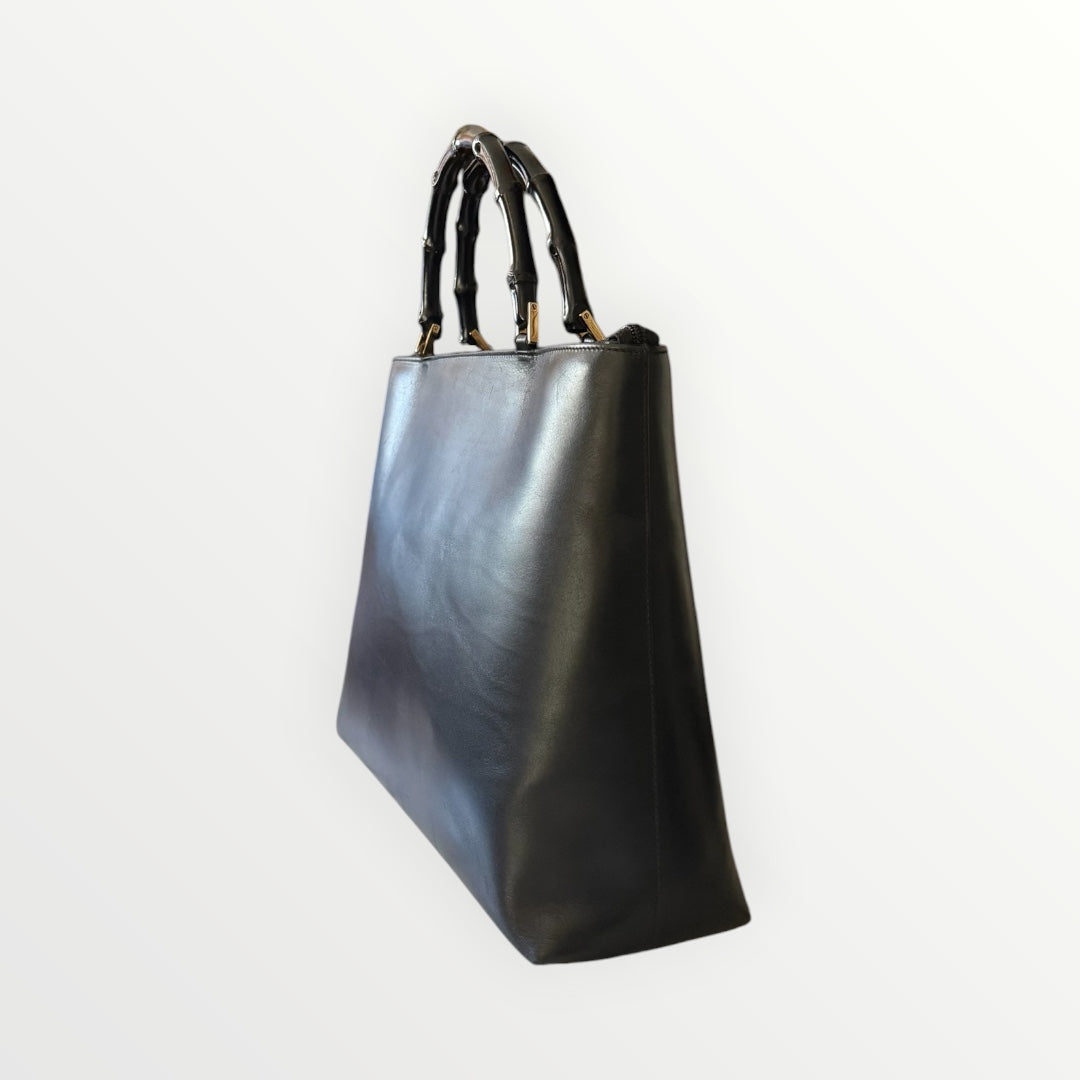 GUCCI BAMBOO LEATHER TOTE