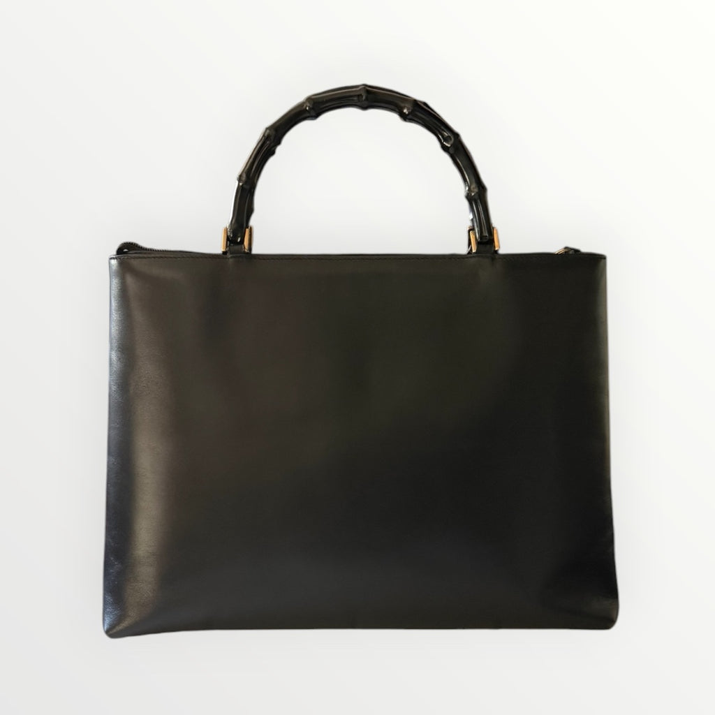 GUCCI BAMBOO LEATHER TOTE