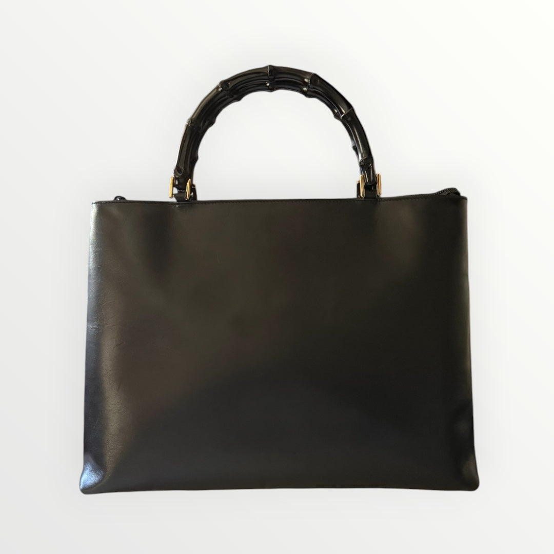 GUCCI BAMBOO LEATHER TOTE