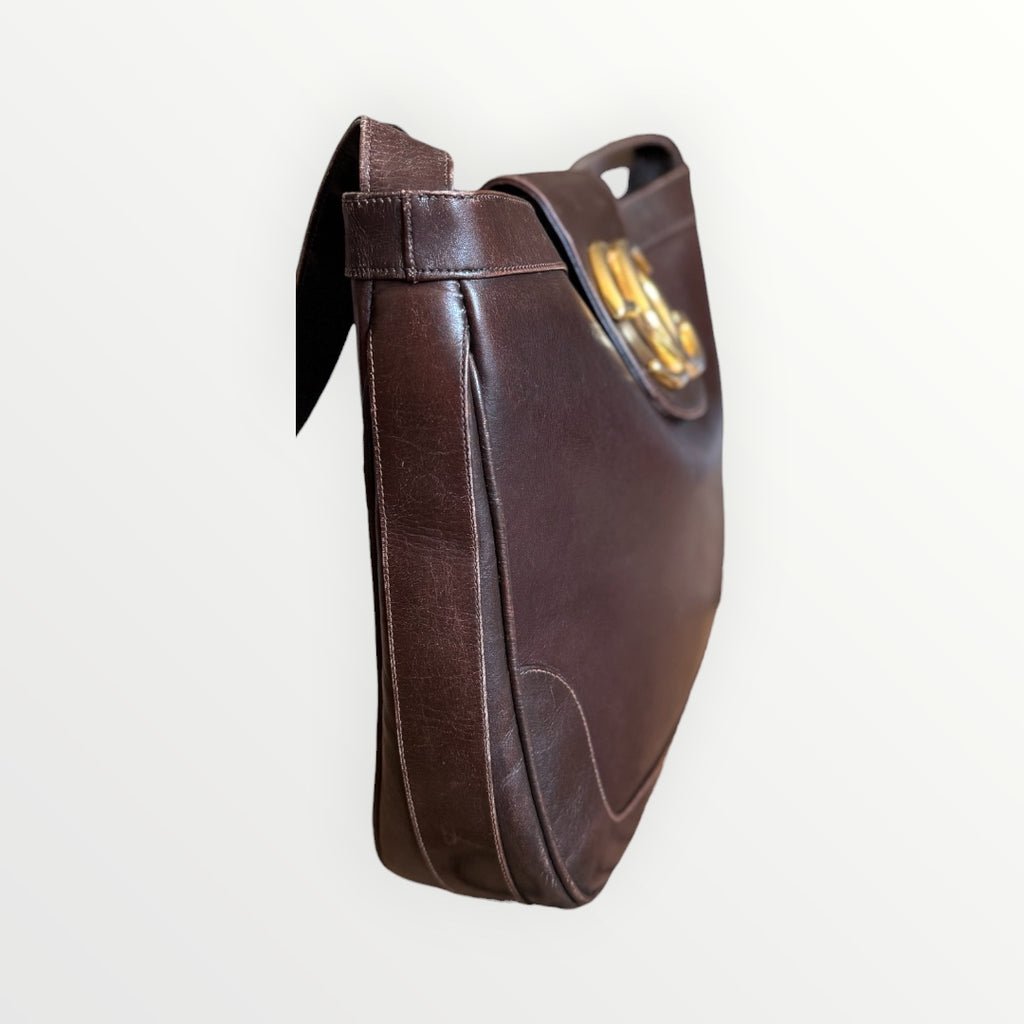 GUCCI LEATHER SHOULDER BAG