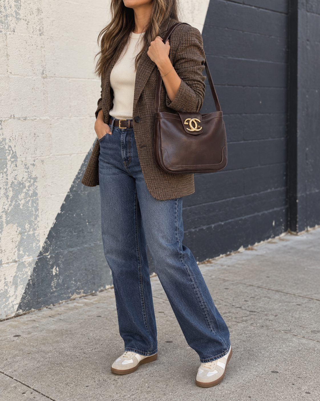 GUCCI LEATHER SHOULDER BAG