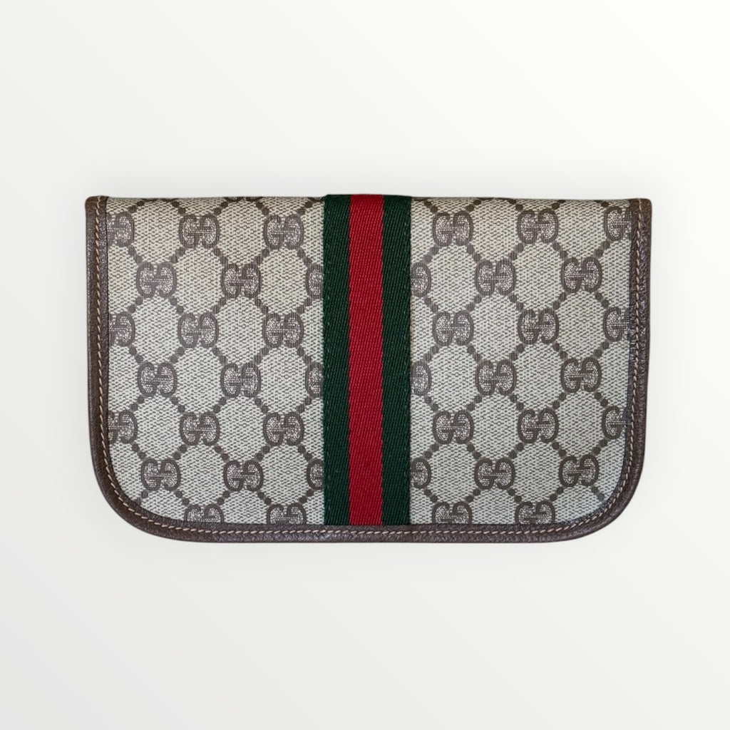 GUCCI GG SUPREME SHERRY LINE POUCH