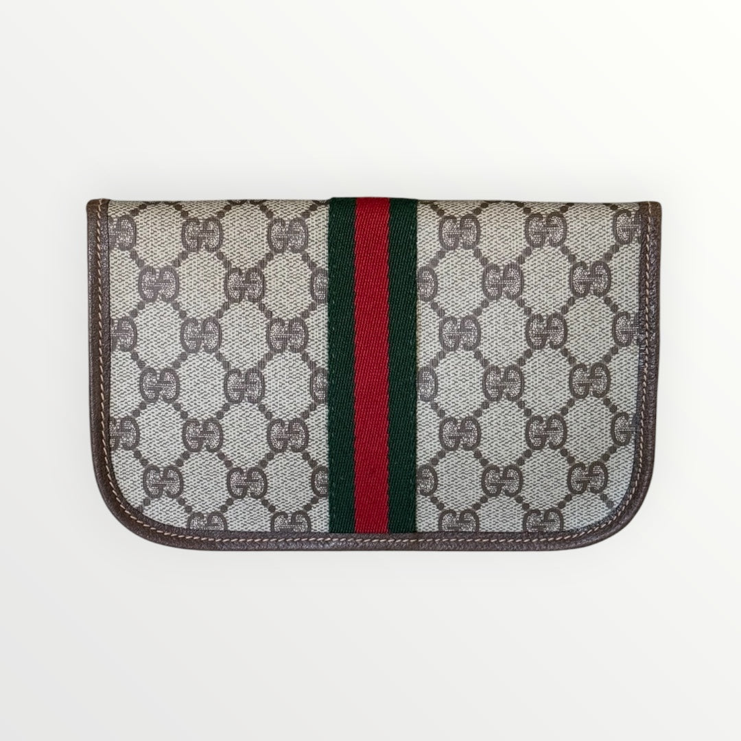 GUCCI GG SUPREME SHERRY LINE POUCH