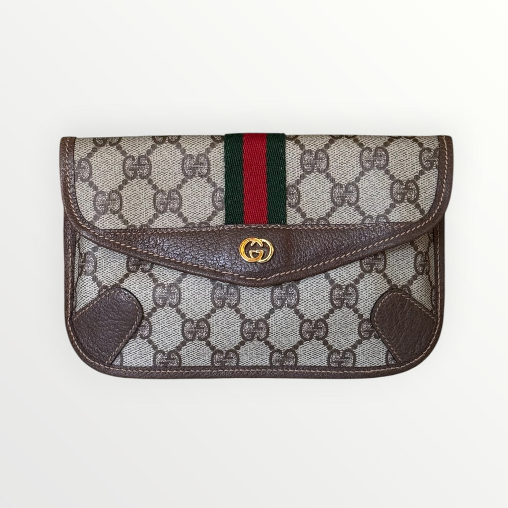 GUCCI GG SUPREME SHERRY LINE POUCH